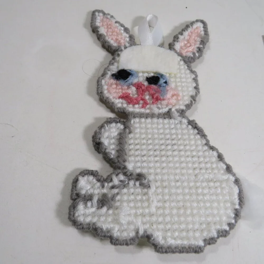 Easter Chick & Rabbit Plastic Canvas & Tulip Felt Wall Decor (or placemats)